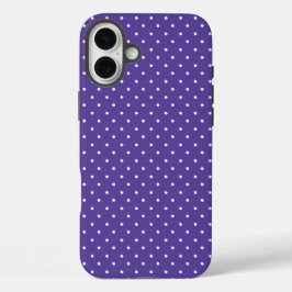 Funda iPhone 16 Plus Seamless  medium purple polka dot pattern