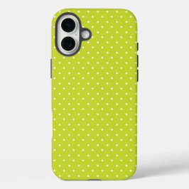 Funda iPhone 16 Plus Seamless pattern  bright lime polka dot pattern