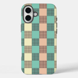 Funda iPhone 16 Plus Seamless plaid pattern