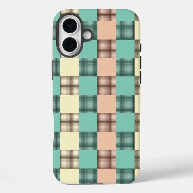 Funda iPhone 16 Plus Seamless plaid pattern   (Reverso )