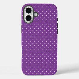 Funda iPhone 16 Plus Seamless purple background polka dot pattern 