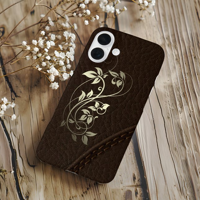 Funda iPhone 16 Plus Silencio de piel de imitación marrón (Subido por el creador)