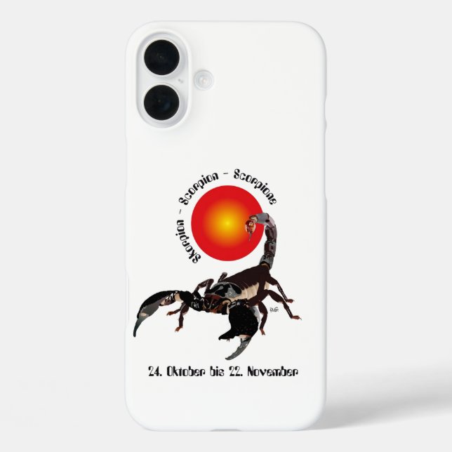 Funda iPhone 16 Plus Skorpion - Sternzeichen iPhone Hülle (Reverso )