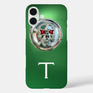 Funda iPhone 16 Plus SKULL RIDERS MONOGRAM green