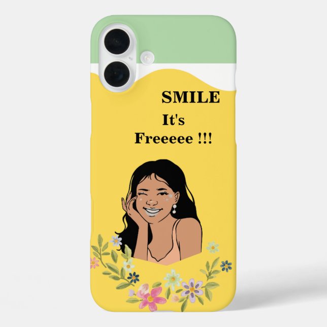 Funda iPhone 16 Plus Sonríe, es gratis. (Reverso )