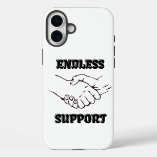 Funda iPhone 16 Plus Soporte sin fin - Símbolo de apretón de manos de l