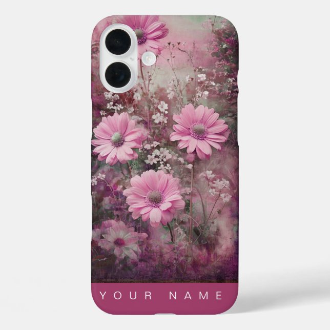 Funda iPhone 16 Plus Splendor de jardín rosa (Reverso )