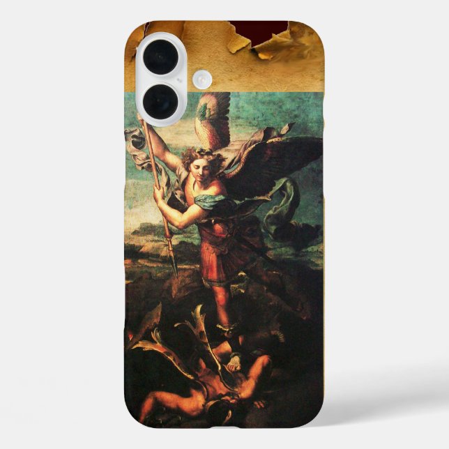 Funda iPhone 16 Plus St MICHAEL ARCHANGEL VANGUISHING SATAN (Reverso )