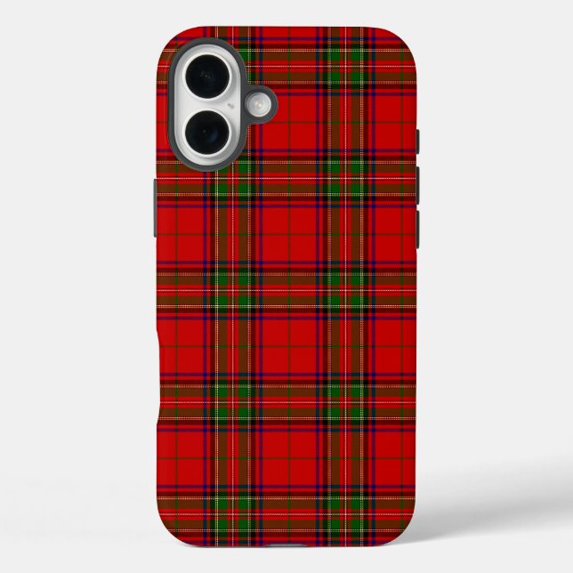 Funda iPhone 16 Plus Stewart / Stuart tartan rojo platillo verde (Reverso )