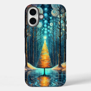 Funda iPhone 16 Plus Sueño feriado irlandés 🎄 brillante árbol navideño