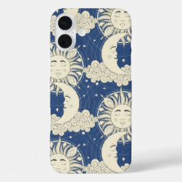 Funda iPhone 16 Plus sueños bohemios azul