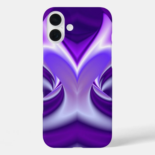 Funda iPhone 16 Plus Sueños de flores moradas (Reverso )
