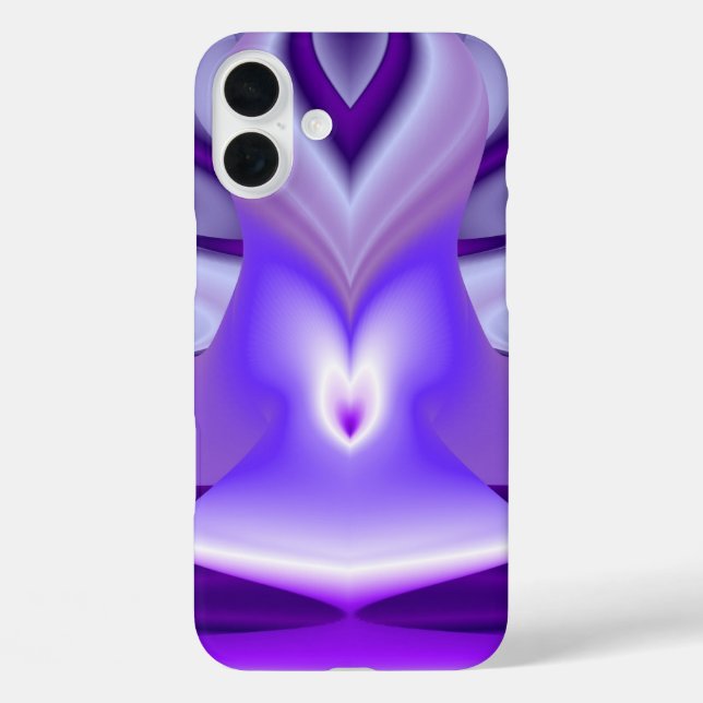 Funda iPhone 16 Plus Sueños de flores moradas (Reverso )