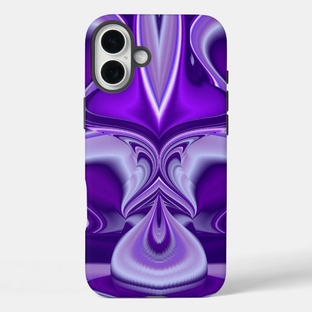 Funda iPhone 16 Plus Sueños de flores moradas (Reverso )