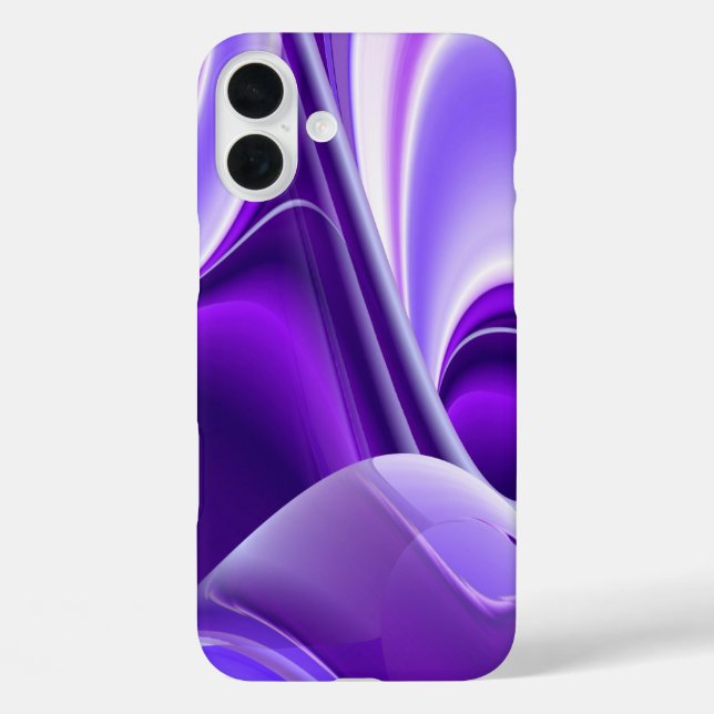 Funda iPhone 16 Plus Sueños de flores moradas (Reverso )