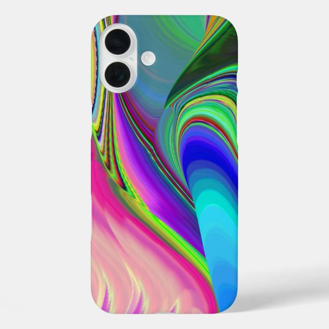 Funda iPhone 16 Plus Summerfeeling, Resumen 3D Rainbowart (Reverso )