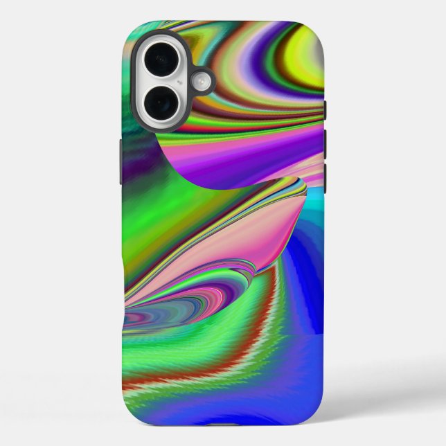 Funda iPhone 16 Plus Summerfeeling, Resumen 3D Rainbowart (Reverso )