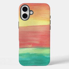 Funda iPhone 16 Plus Sunset Shores Resumen Arte