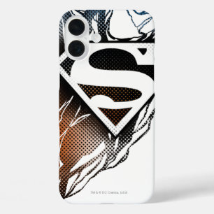 Funda iPhone 16 Plus Superman Stylized   Logotipo de Naranja azul