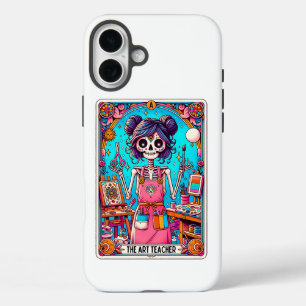 Funda iPhone 16 Plus Tarjeta Tarot del profesor de arte