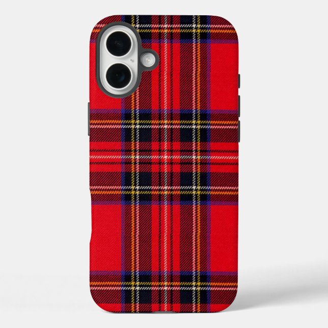 Funda iPhone 16 Plus Tartán de Stewart rojo (Reverso )