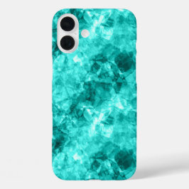 Funda iPhone 16 Plus Textura cian cruzada
