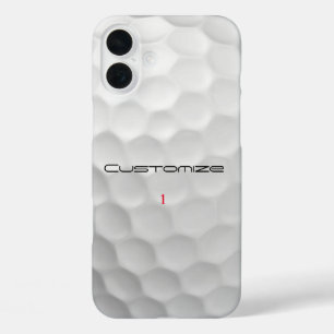 Funda iPhone 16 Plus Textura de pelota de golf blanca con hoyuelos Nomb