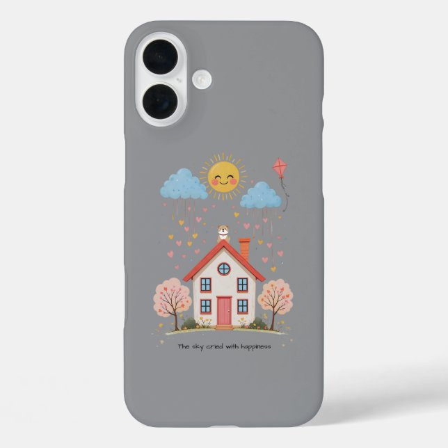 Funda iPhone 16 Plus The sky cried with happiness (Reverso )