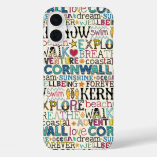 Funda iPhone 16 Plus tipografía de cornwall