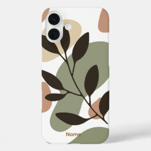 Funda iPhone 16 Plus Tonos de tierra Minimalistas modernos