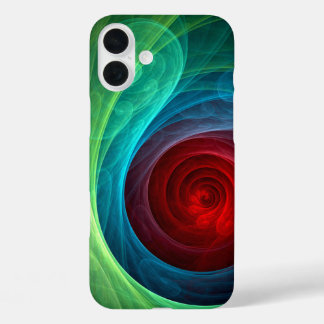 Funda iPhone 16 Plus Tormenta roja Floral Moderno Resumen Patrón de col