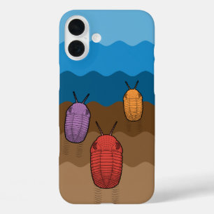 Funda iPhone 16 Plus Tres viajes trilobitas - Paleontología