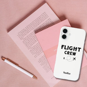 Funda iPhone 16 Plus Tripulación de Vuelo de Viaje Avión Vuelo Moderno