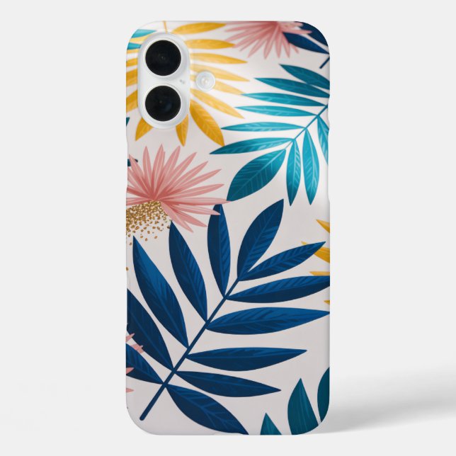 Funda iPhone 16 Plus Tropical Summer Leaves Bright Phone Case (Reverso )