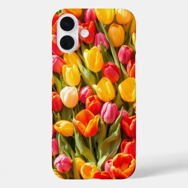 Funda iPhone 16 Plus Tulipanes de sangre completa (Reverso )