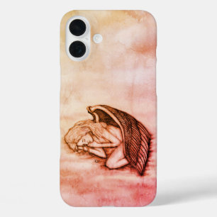 Funda iPhone 16 Plus Un ángel durmiente en las nubes del cielo