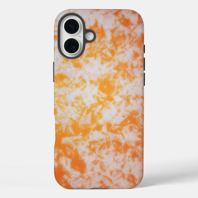 Funda iPhone 16 Plus Una textura grunge naranja (Reverso )