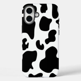 Funda iPhone 16 Plus Vaca negra y blanca