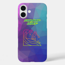 Funda iPhone 16 Plus Verano vibes niño surfeando.