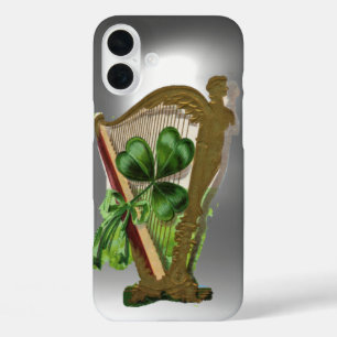 Funda iPhone 16 Plus VERDE SHAMROCK HARP blanco