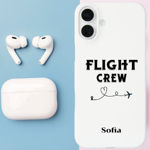 Funda iPhone 16 Plus Viaje de la tripulación de vuelo Aeronave Familia 