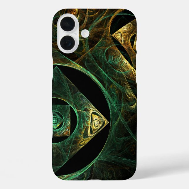 Funda iPhone 16 Plus Vibraciones mágicas Resumen de arte (Reverso )
