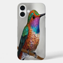 Funda iPhone 16 Plus Vibrant Allen’s Hummingbird Painting