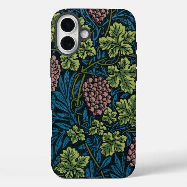 Funda iPhone 16 Plus Vides con racimos de uvas rosadas (Reverso )