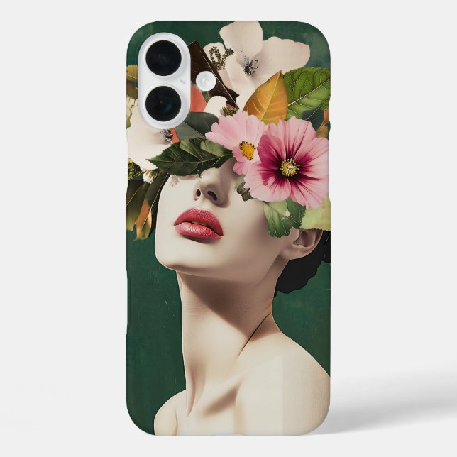 Funda iPhone 16 Plus Visiones florales (Reverso )