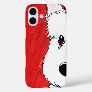 Funda iPhone 16 Plus Westie On Red