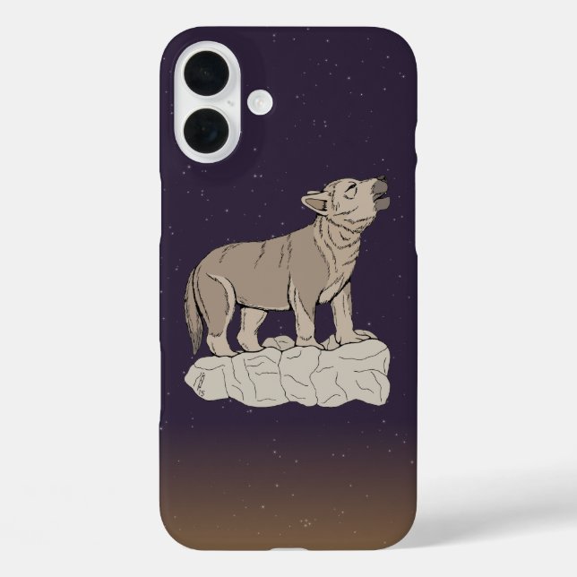 Funda iPhone 16 Plus Wolf Pup Howling (Reverso )