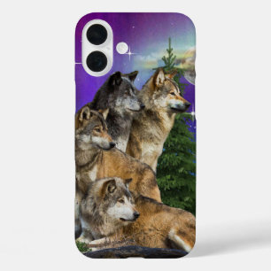 Funda iPhone 16 Plus Wolf y Moon