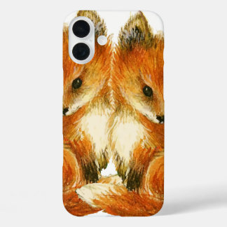 Funda iPhone 16 Plus Zorros gemelos bebés