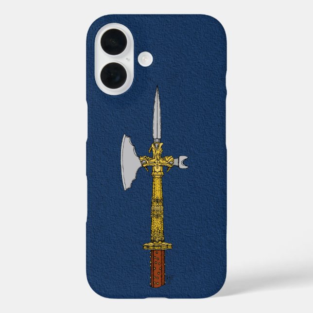 Funda iPhone 16 Poleaxe del estuche para iPhone Funda-mate de Edwa (Reverso )